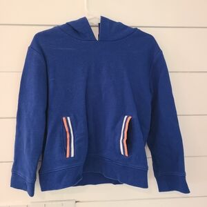 Janie and Jack Royal Blue Hoodie with Striped Accents